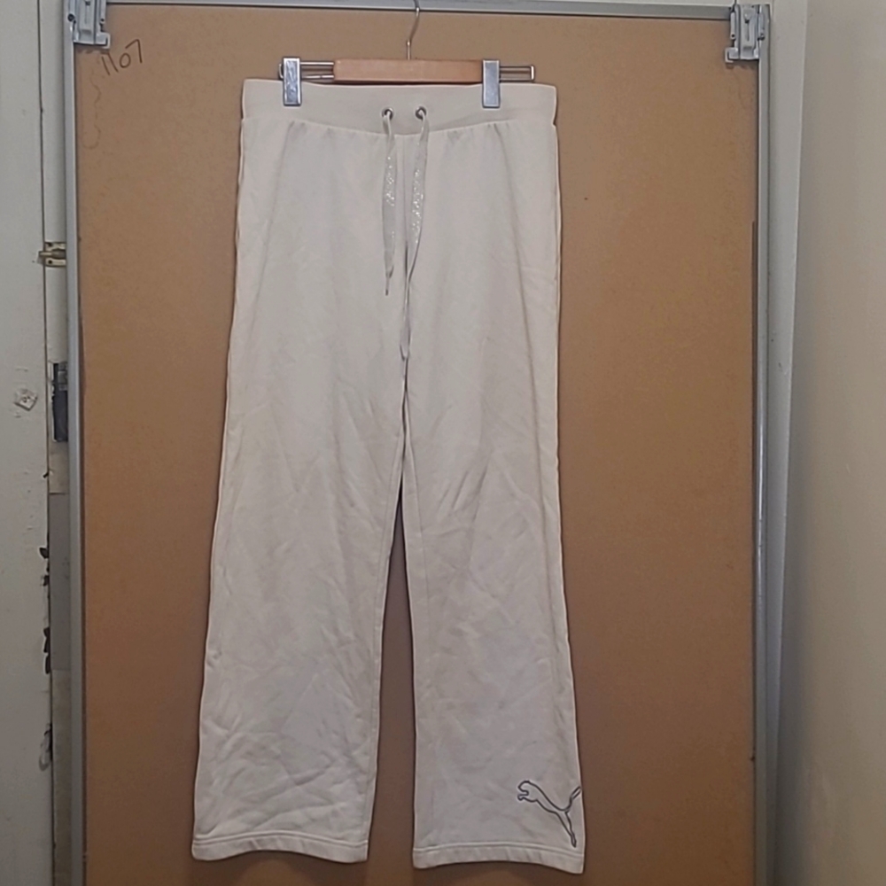 Puma cream sweat pants